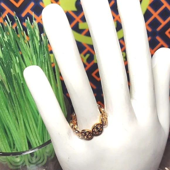 Tory Burch Monogram Gold Ring - Picture 3 of 9